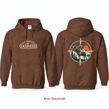 Charger l'image dans la galerie, Hoodie chasse à l'orignal brun cacao, chandail à capuchon La Belle Gaspésie
