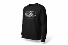 Charger l'image dans la galerie, Crewneck noir Impressions Gaspésie avec inscription blanche Volleyball Mom, coupe unisexe confortable en coton mélangé.
