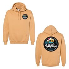 Charger l'image dans la galerie, Hoodie unisexe Impressions Gaspésie couleur or avec logo La belle Gaspésie sur la poitrine et dans le dos
