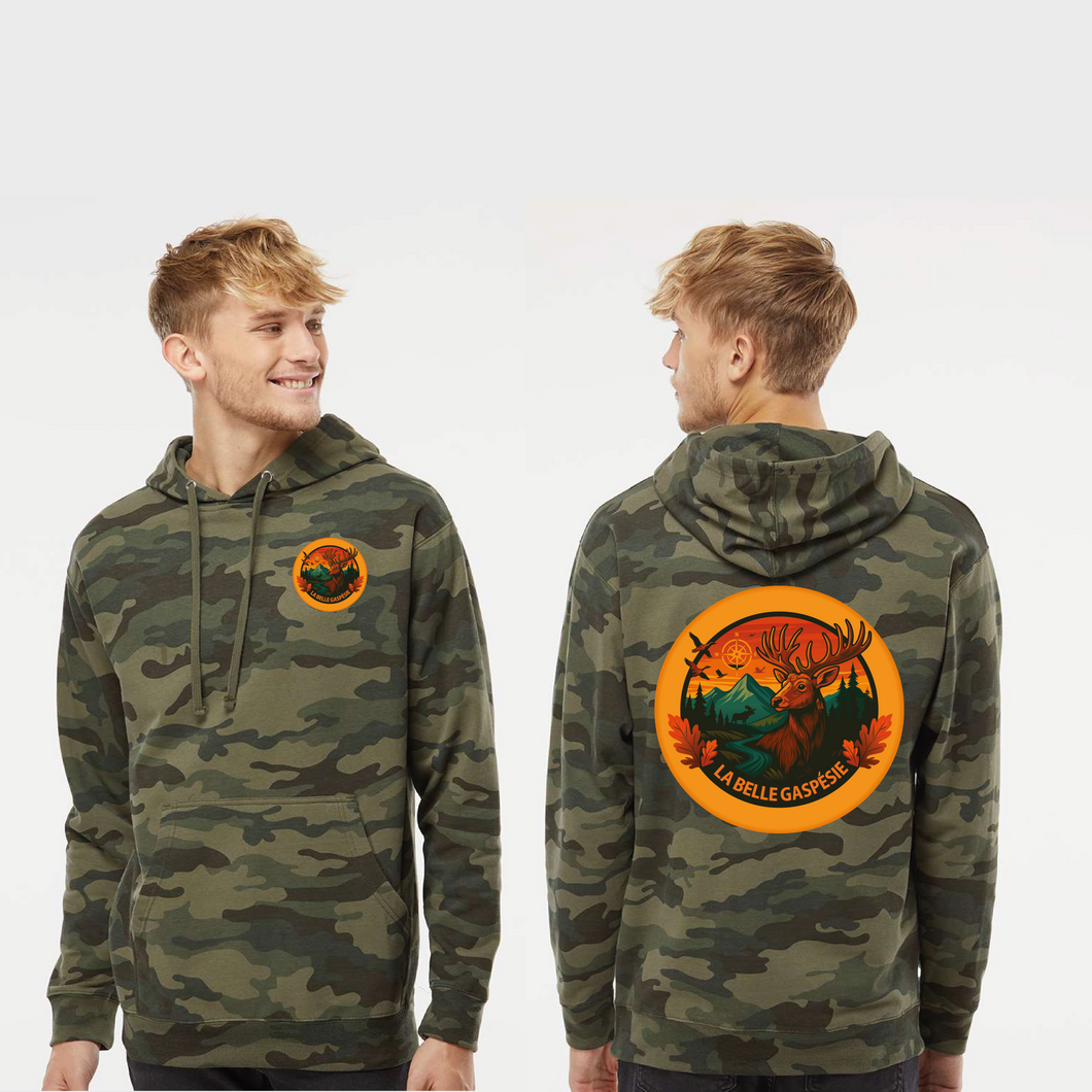 Hoodie unisexe - La belle Gaspésie - Chevreuil Camu